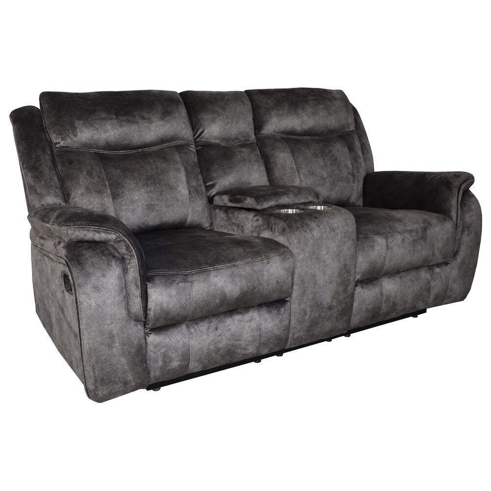 New Heritage Design Park City Manual Reclining Loveseat in Slate, , large