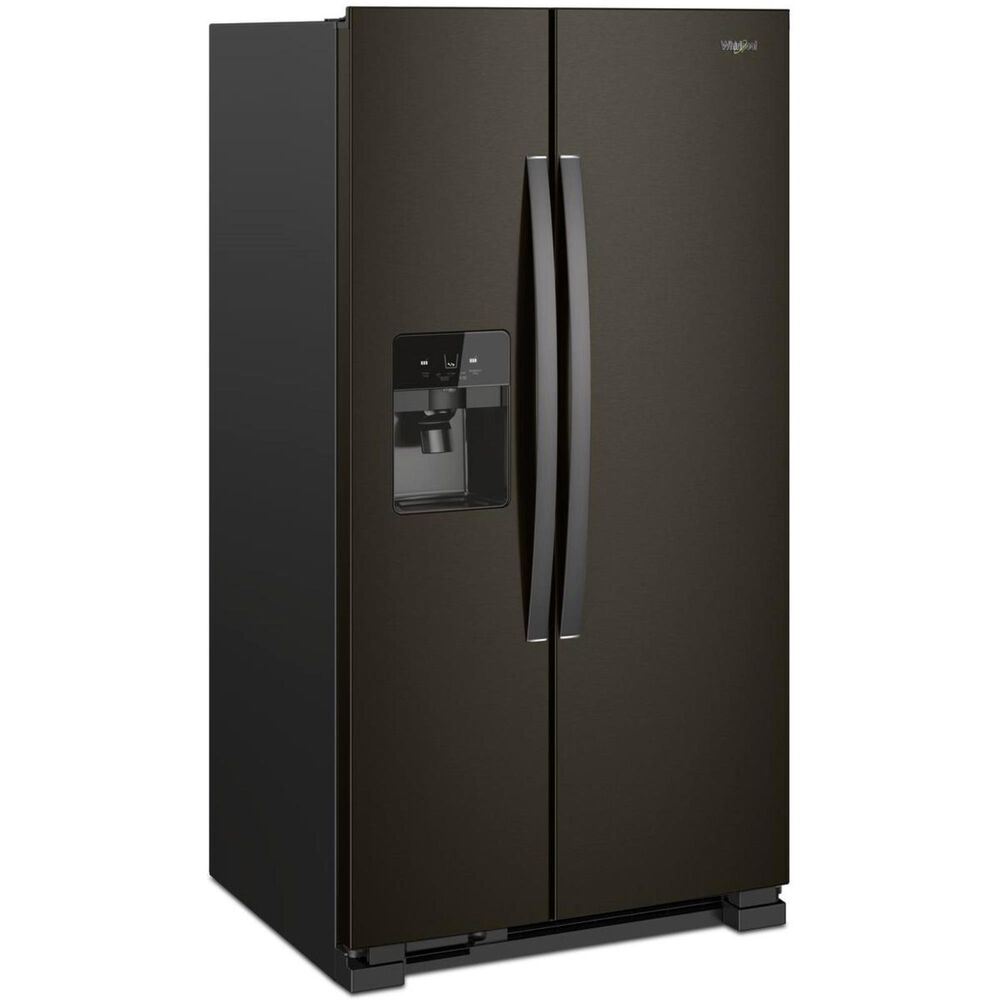 Whirlpool 24.5 Cu. Ft. 36" Wide Side-by-Side Refrigerator in Fingerprint Resistant in Black Stainless Steel, , large