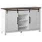 RTJ Furniture 2-Door Sideboard with Wine Storage in Antique White, , large