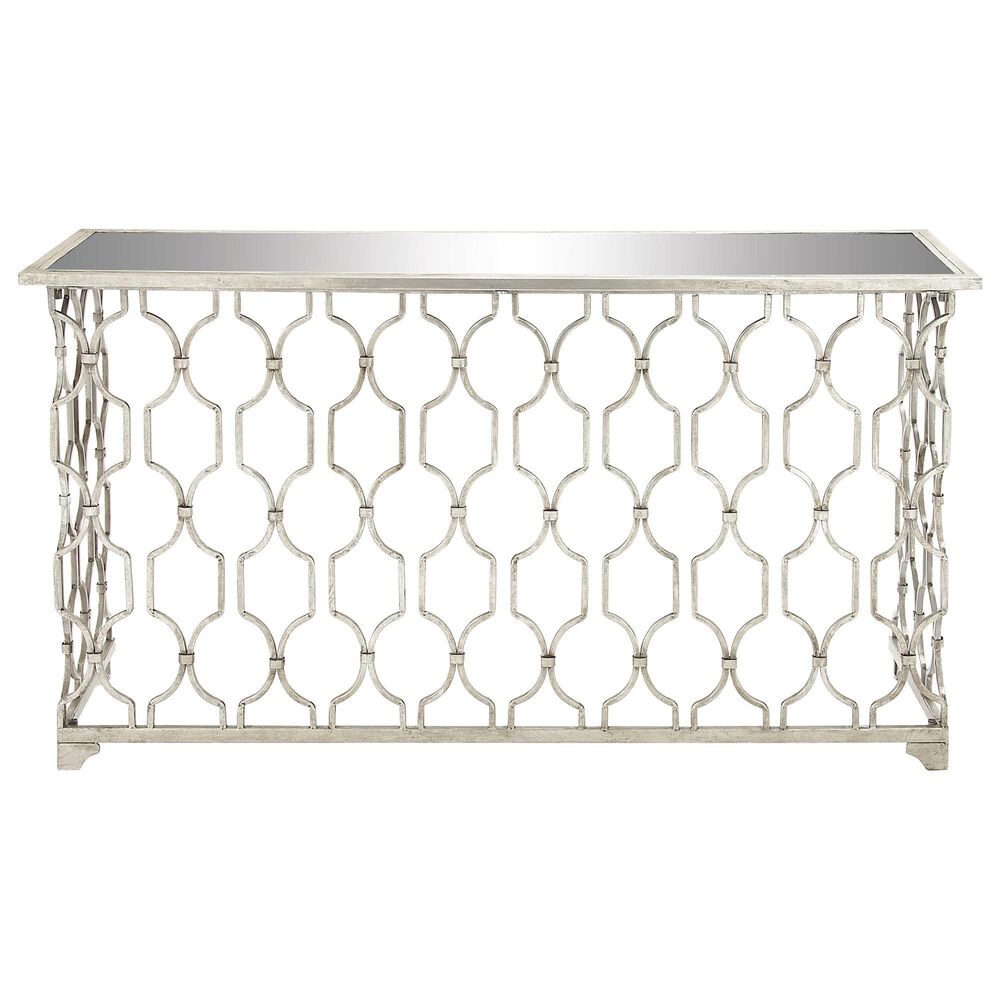 Maple and Jade Frame Console Table in Silver, , large