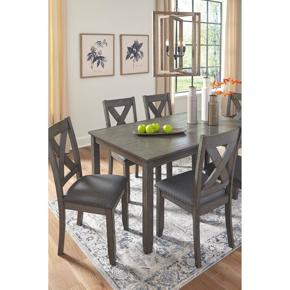 Ashley Caitbrook 7-Piece Dining Set in Antique Gray Wash, , large