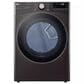 LG 4.5 Cu. Ft. Front Load Washer and 7.4 Cu. Ft. Gas Dryer Laundry Pair with Pedestals in Black Steel, , large