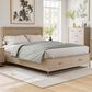 Furniture of America Sandnes Queen Platform Bed in Light Oak and Bronze, , large
