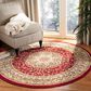 Safavieh Lyndhurst LNH222 5"3" Round Red and Ivory Area Rug, , large