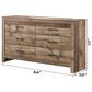 Crown Mark Elmer 5 Piece Queen Bedroom Set with Two Nightstands in Rustic Brown, , large