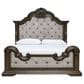 Millenium Queen Upholstered Bed and Two Nightstands in Dark Brown, , large