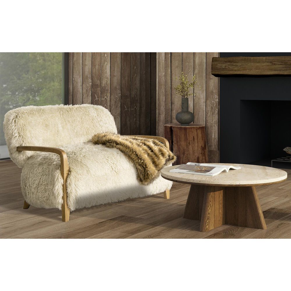 Jennifer Taylor Home Enchante Stationary Loveseat in Taupe Beige, , large