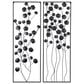 Maple and Jade 42" x 15" Metal Floral Wall Decor with Frame in Matte Black (Set of 2), , large