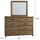 Viceray Collections Dovetail 8 Drawer Dresser and Mirror in Natural, , large