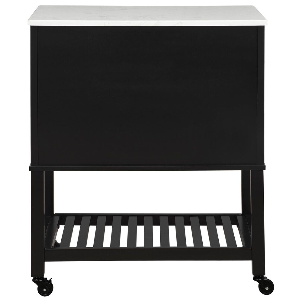 Linden Boulevard Poppy Kitchen Cart in Black, , large