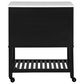 Linden Boulevard Poppy Kitchen Cart in Black, , large