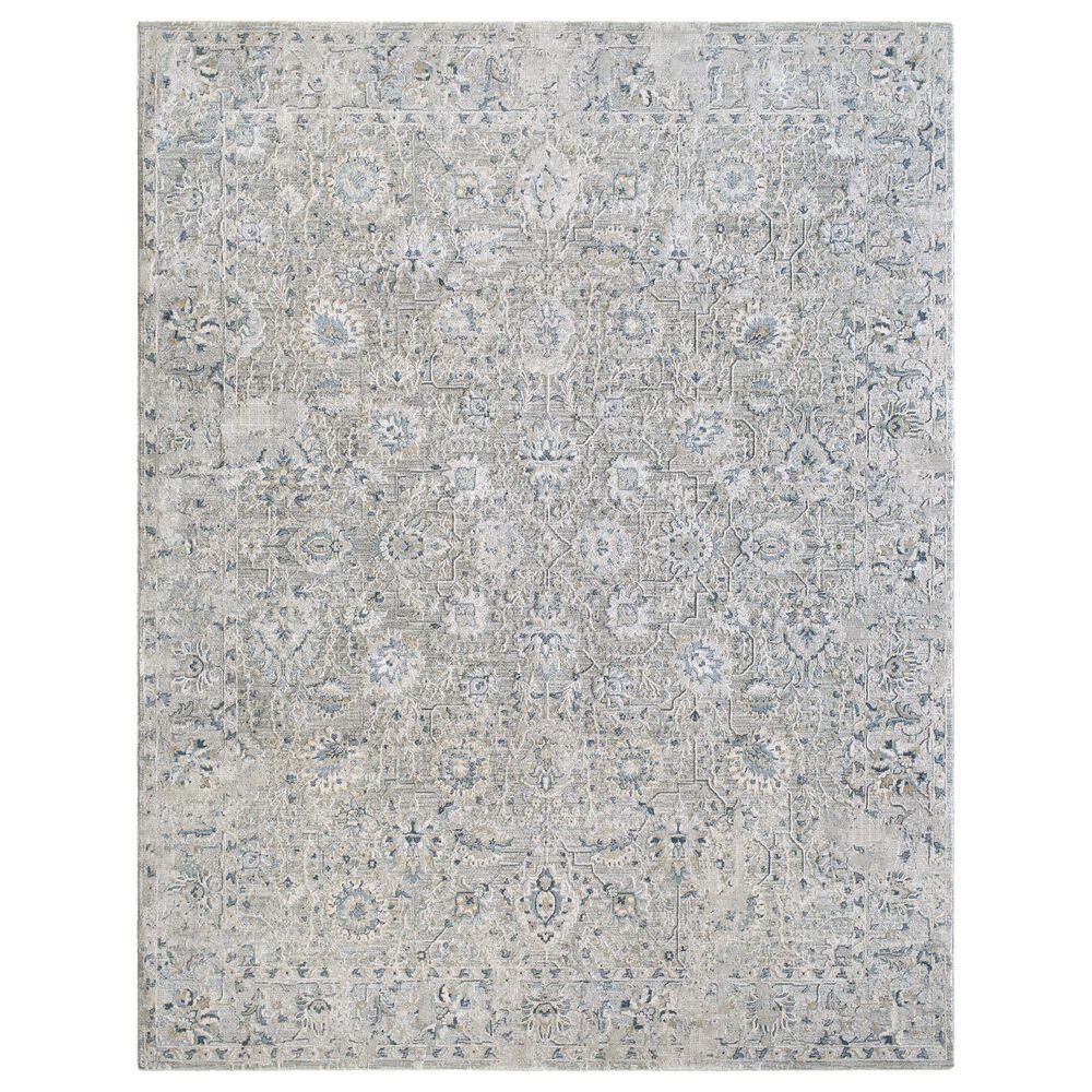 Surya Brunswick Light Gray, Charcoal, Cream, Dark Blue, Blue and Mustard 7"10" x 10"2" Area Rug, , large