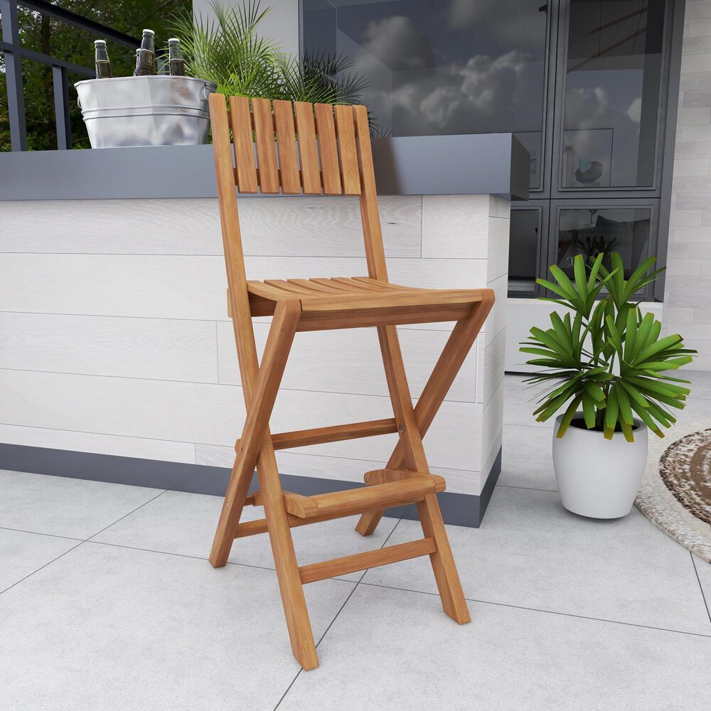 Maple and Jade 45&quot; Bar Stool in Light Brown &#40;Set of 2&#41;, , large
