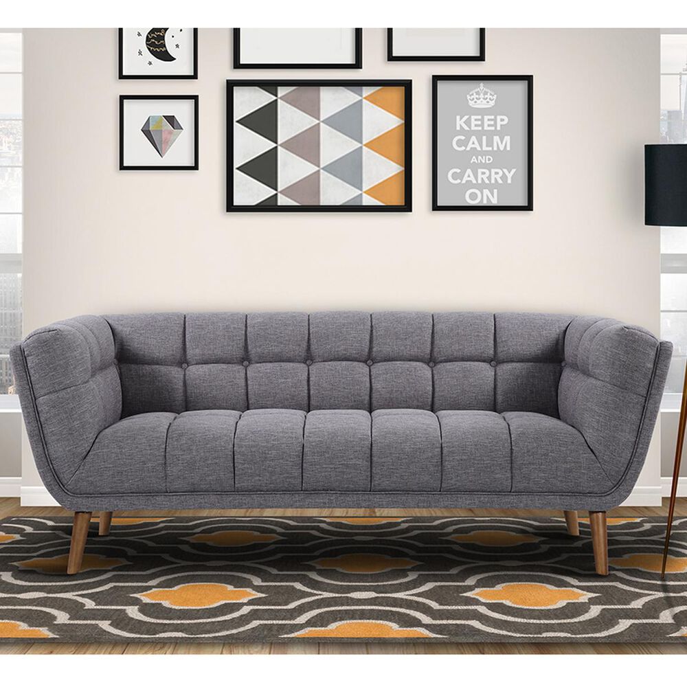 Blue River Phantom Sofa in Dark Gray and Walnut, , large