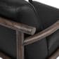 Classic Home Azoria Leather Accent Chair in Black, , large