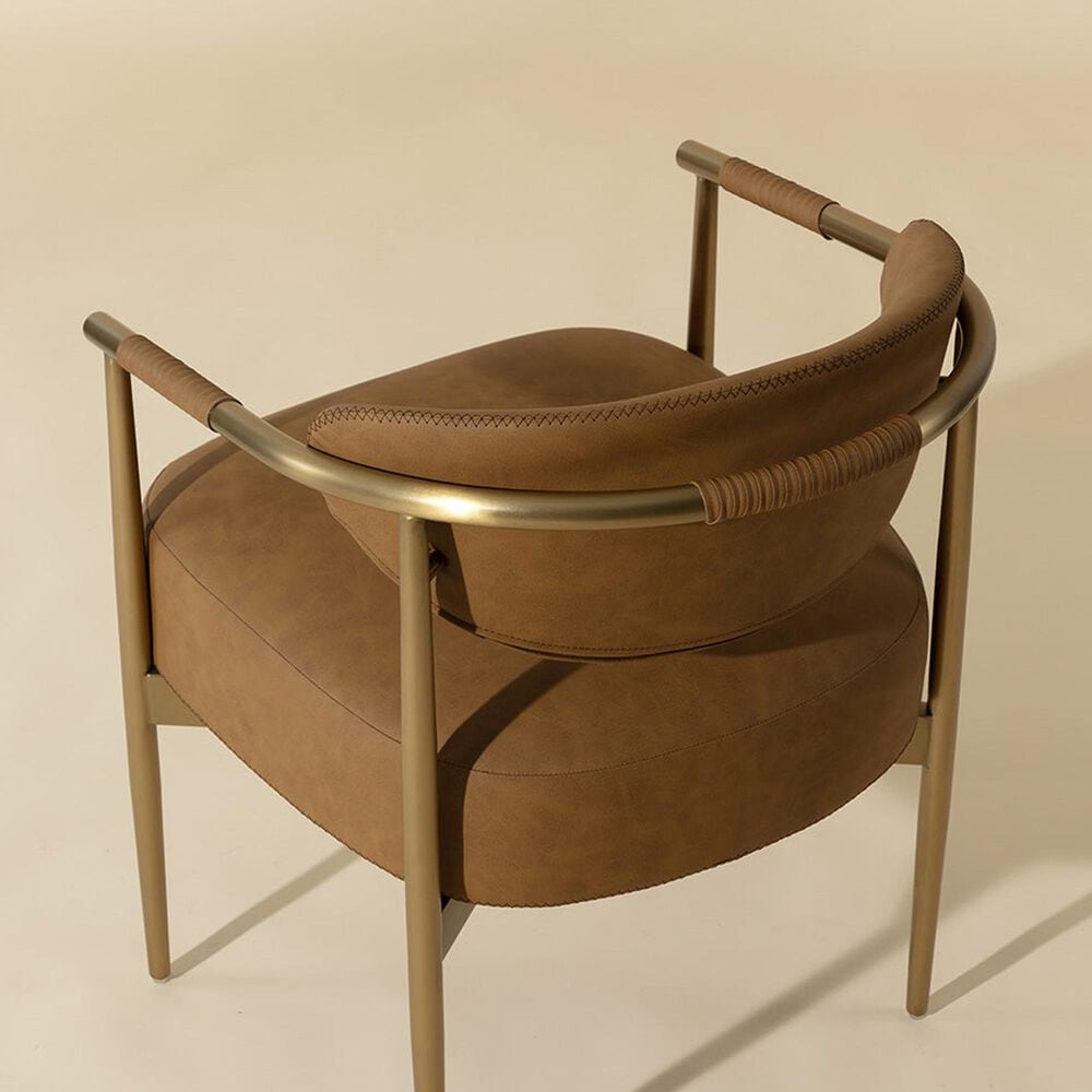 37B Heloise Arm Chair in Gold, , large