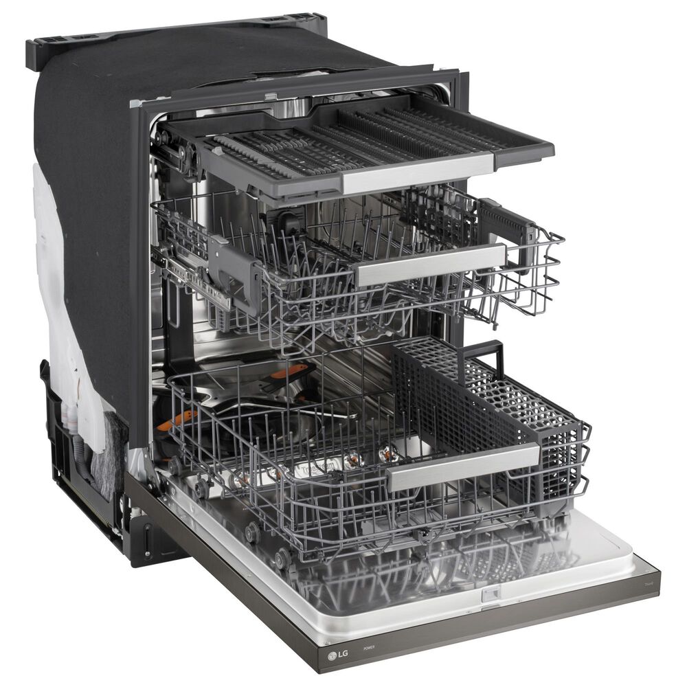 LG 24&quot; Built-In Pocket Handle Dishwasher with 3rd Rack in Black Stainless Steel, , large