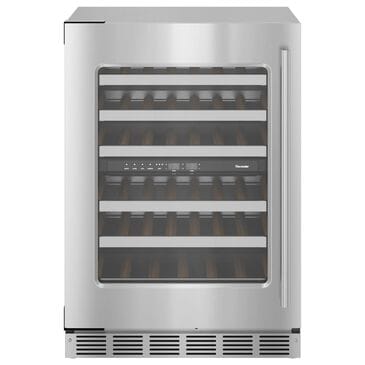 Thermador 24" Glass Door Wine Cooler with Masterpiece Handle Left Hinge in Stainless Steel, , large