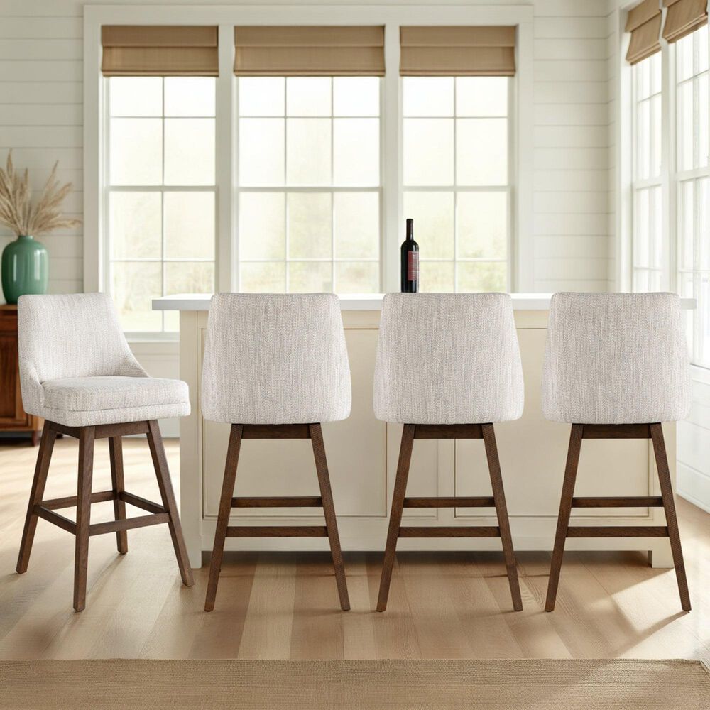 Armen Living Branson 30" Swivel Bar Stool in Brown, , large