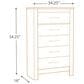Ashley Bellaby 5 Drawer Chest in Whitewash, , large