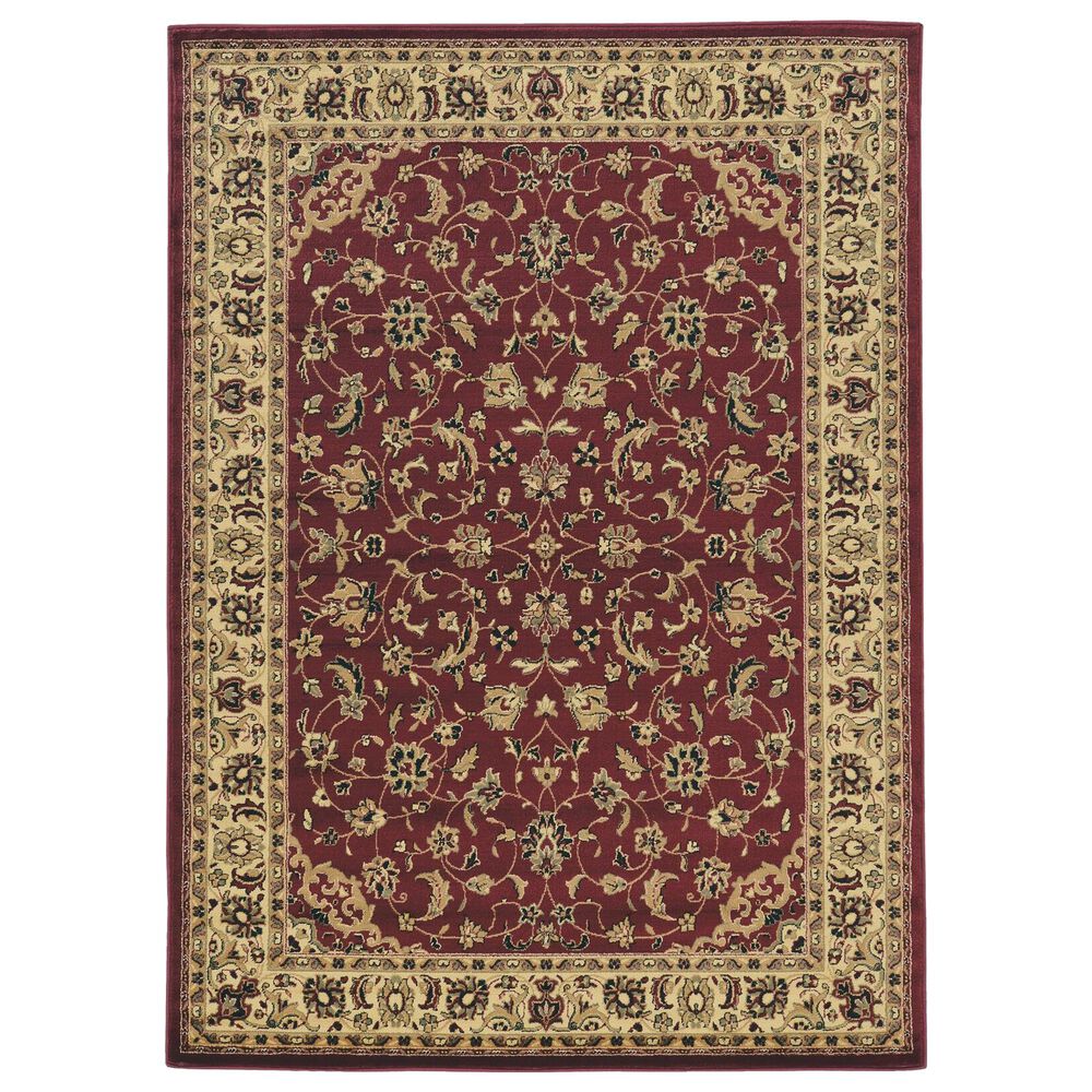 Radici USA Castello 953 7'9" x 11' Burgundy Area Rug, , large