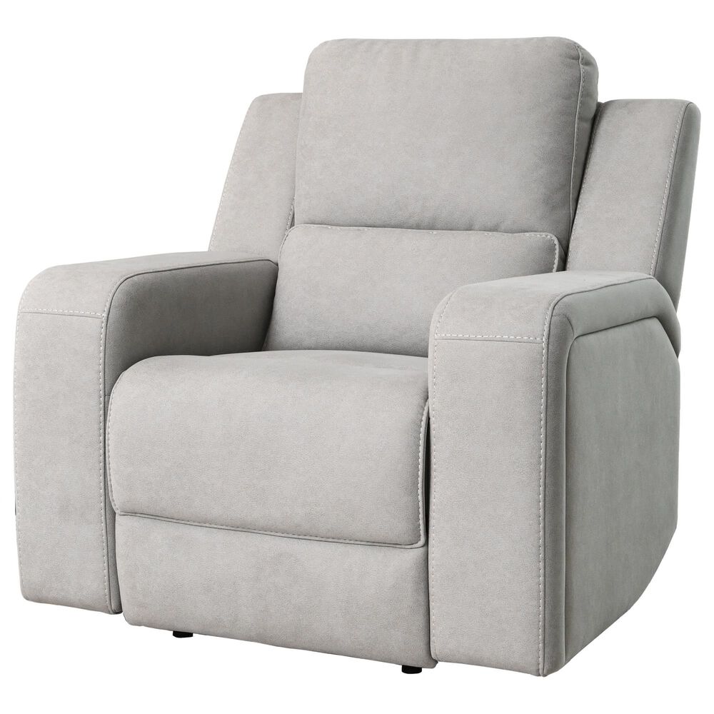 Abbyson Margaret Manual Recliner in Gray, , large