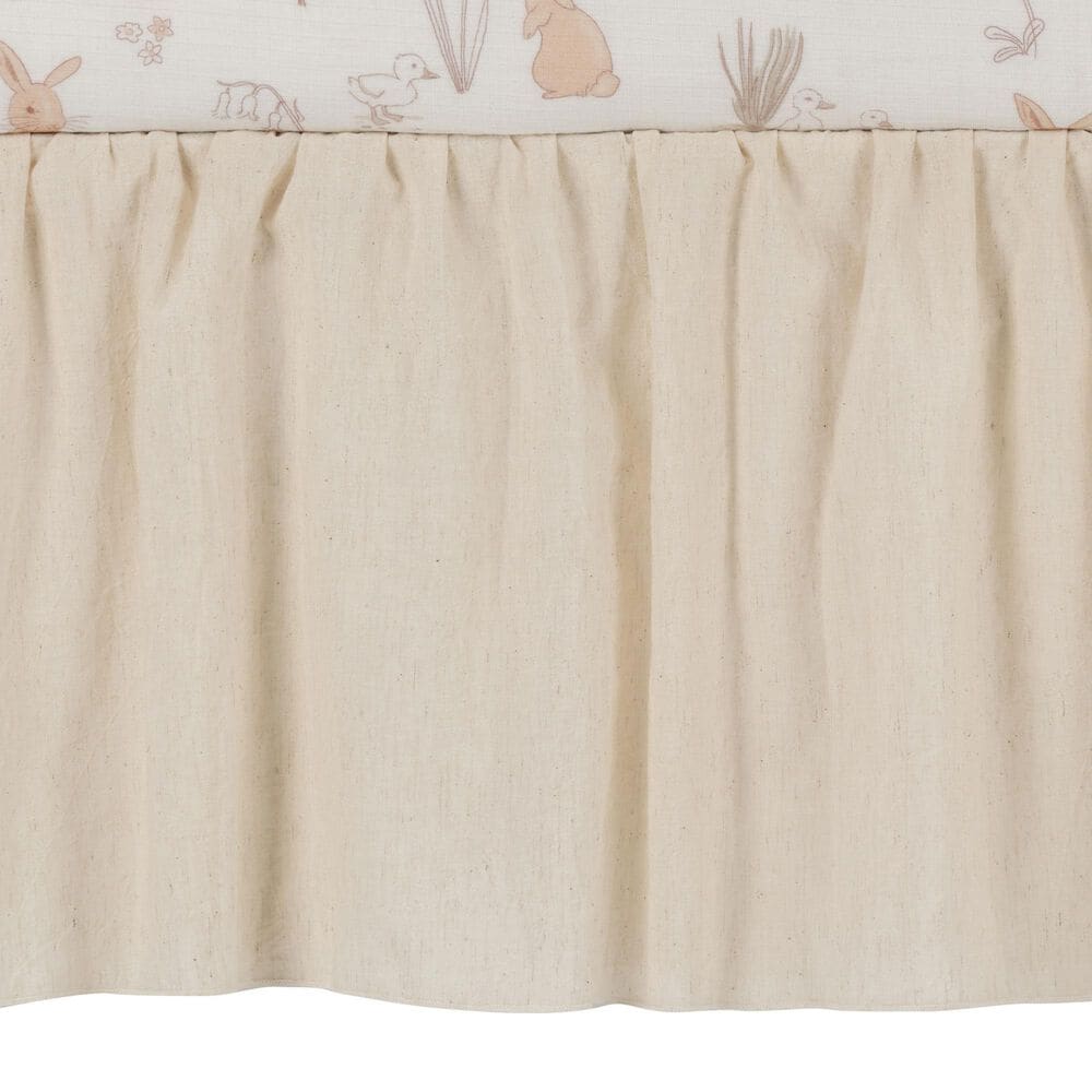 Lambs &amp; Ivy Bunny Hop 3-Piece Crib Bedding Set in White and Ivory, , large