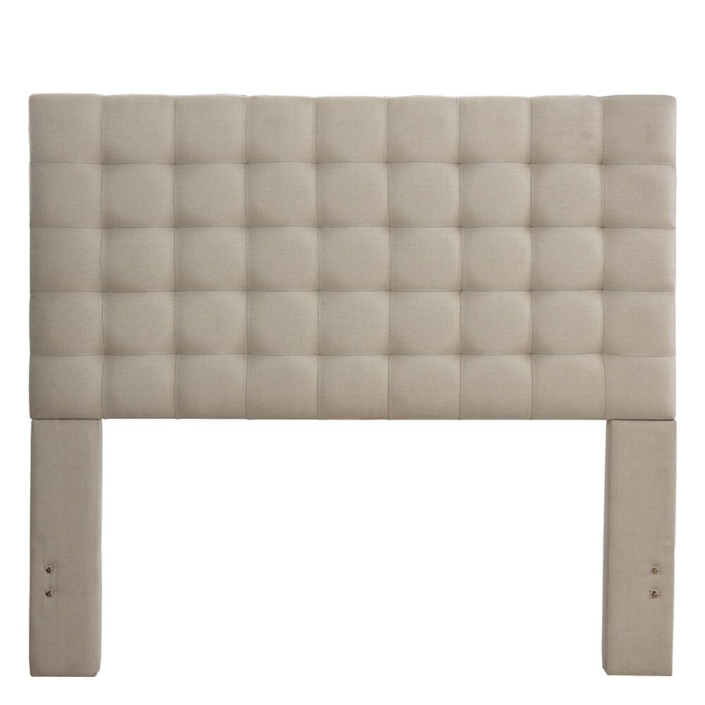 Richlands Furniture Bergen Queen Upholstered Headboard in Standstone Linen, , large