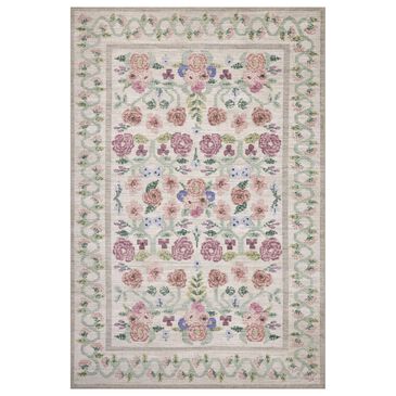 Rifle Paper Co. x Loloi Rosa 5" x 7"6" Ivory Area Rug, , large