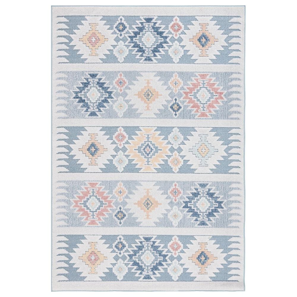 Safavieh Sarasota 4"5" x 6"5" Light Blue and Grey Indoor/Outdoor Area Rug, , large