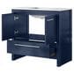 Lexora Home Lafarre 36" Single Bathroom Vanity in Navy Blue with 2 cm White Quartz Top and Rectangular Sink, , large