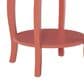 Linon Home Decor Aura Round Side Table in Coral, , large
