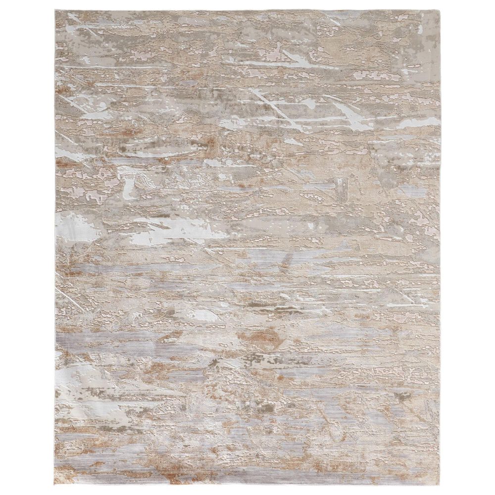 Feizy Laina Abstract 3" x 12" Beige and Gray Runner, , large