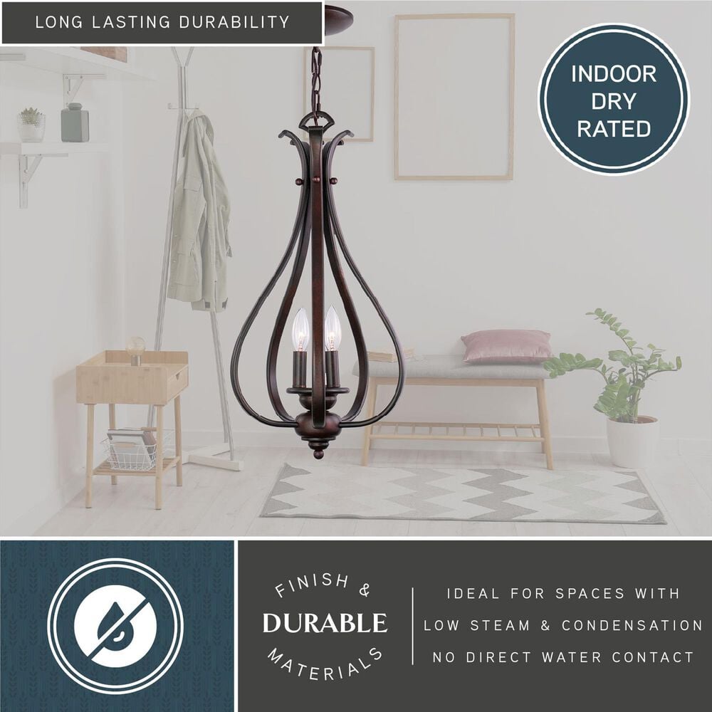 Vaxcel Monrovia 3-Light Pendant in Royal Bronze, , large