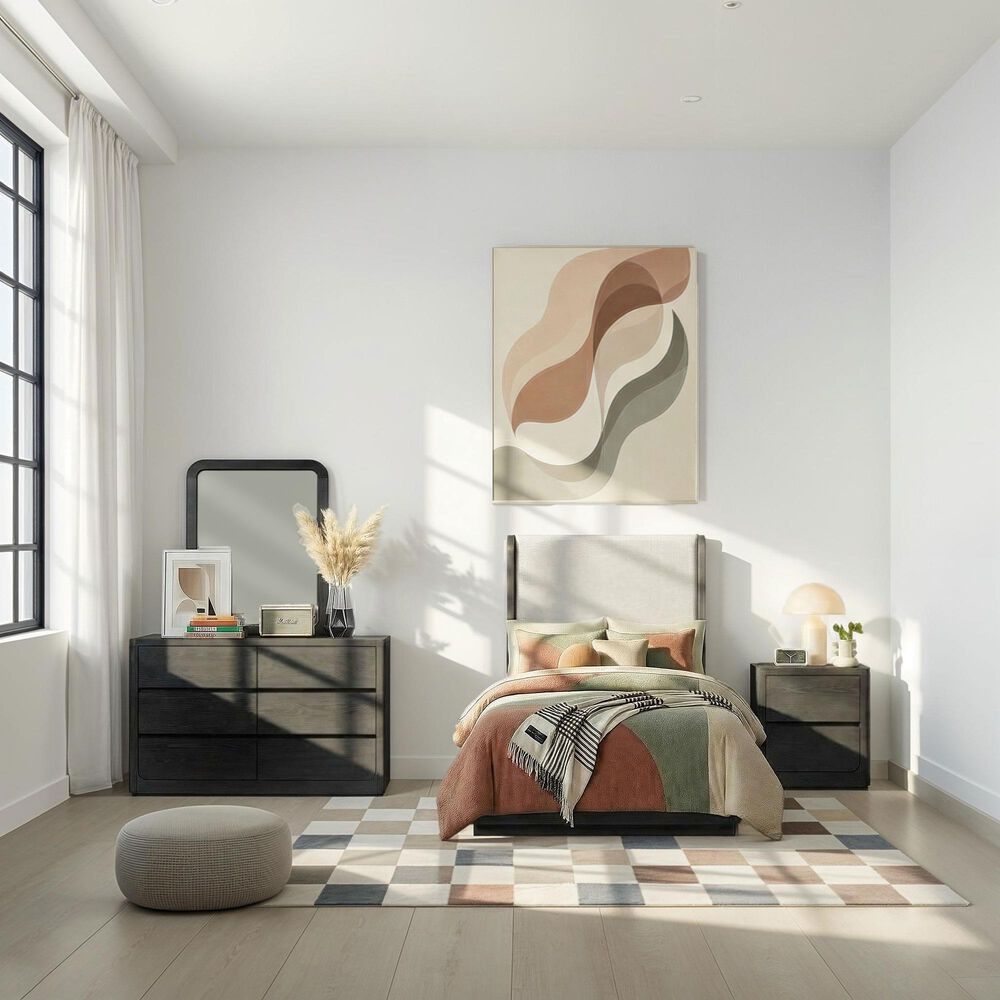 Eastern Shore Modena Twin Bed W/Upholstered Head Board, , large