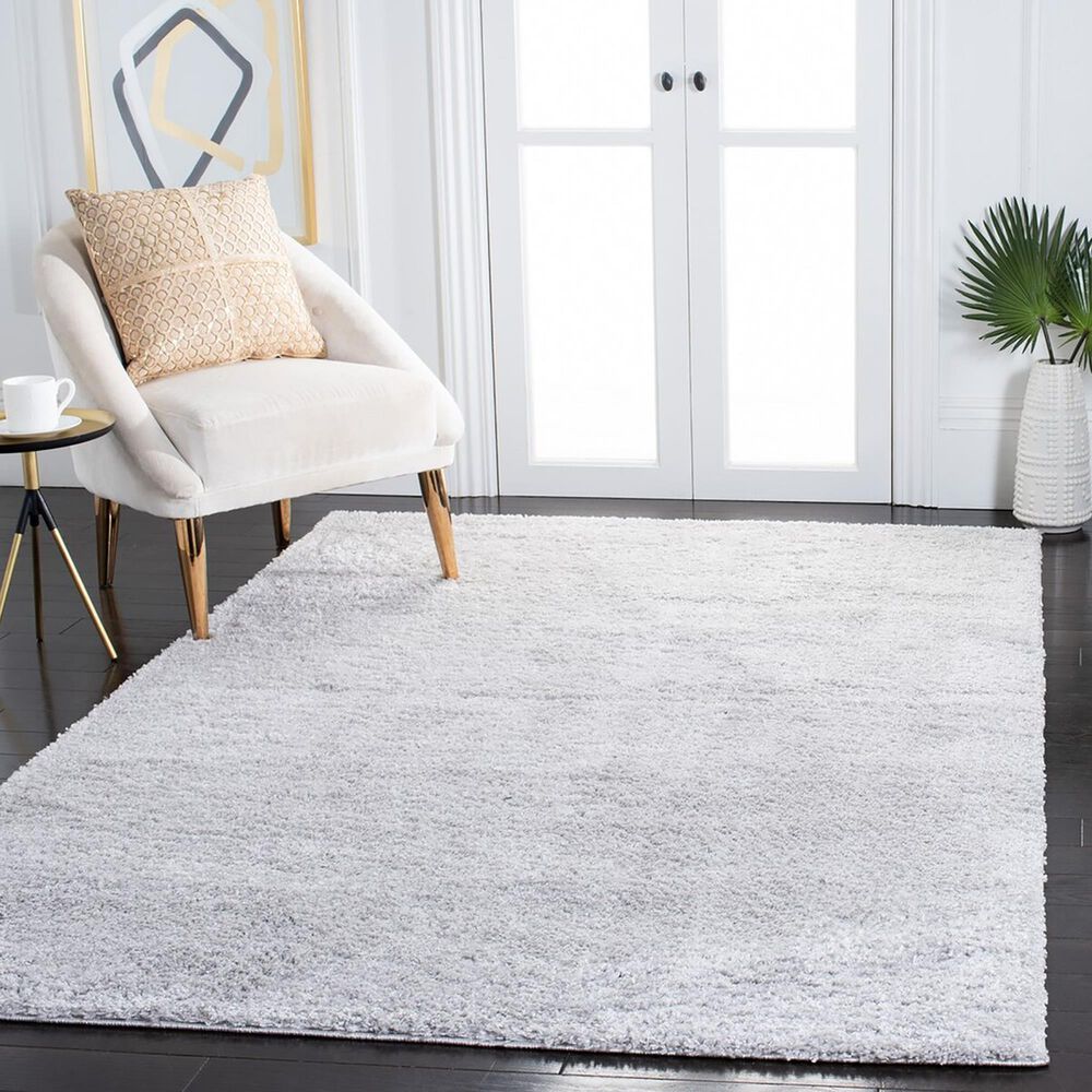 Safavieh August Shag 5&#39;3&quot; x 7&#39;7&quot; Light Grey Area Rug, , large