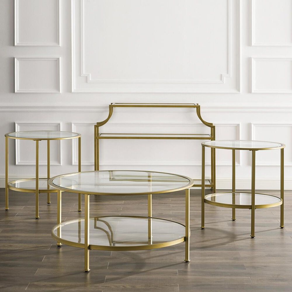 Aimee 4-Piece Occasional Table Set in Gold, , large