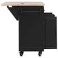 HOMLUX 56.5"" Kitchen Island with Drop Leaf in Black and Natural, , large