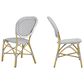 Safavieh Lisbeth Stacking Side Chair in Grey and White (Set of 2), , large