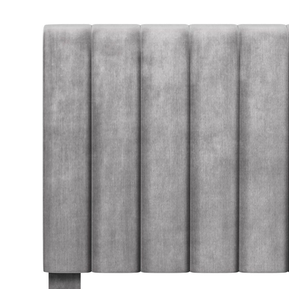 Richlands Furniture Crestone King Upholstered Platform Bed in Gray, , large