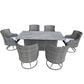 World Source 7-Piece Dining Set in Gray, , large