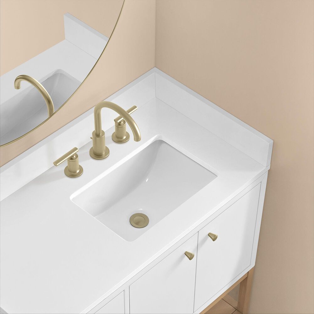 37B Isadore 36" Single Bathroom Vanity Cabinet in Bright White and White Composite Stone Top and Backsplash, , large