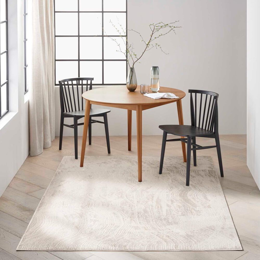 Nourison Irradiant 3&#39;11&quot; x 5&#39;11&quot; Silver Grey Area Rug, , large