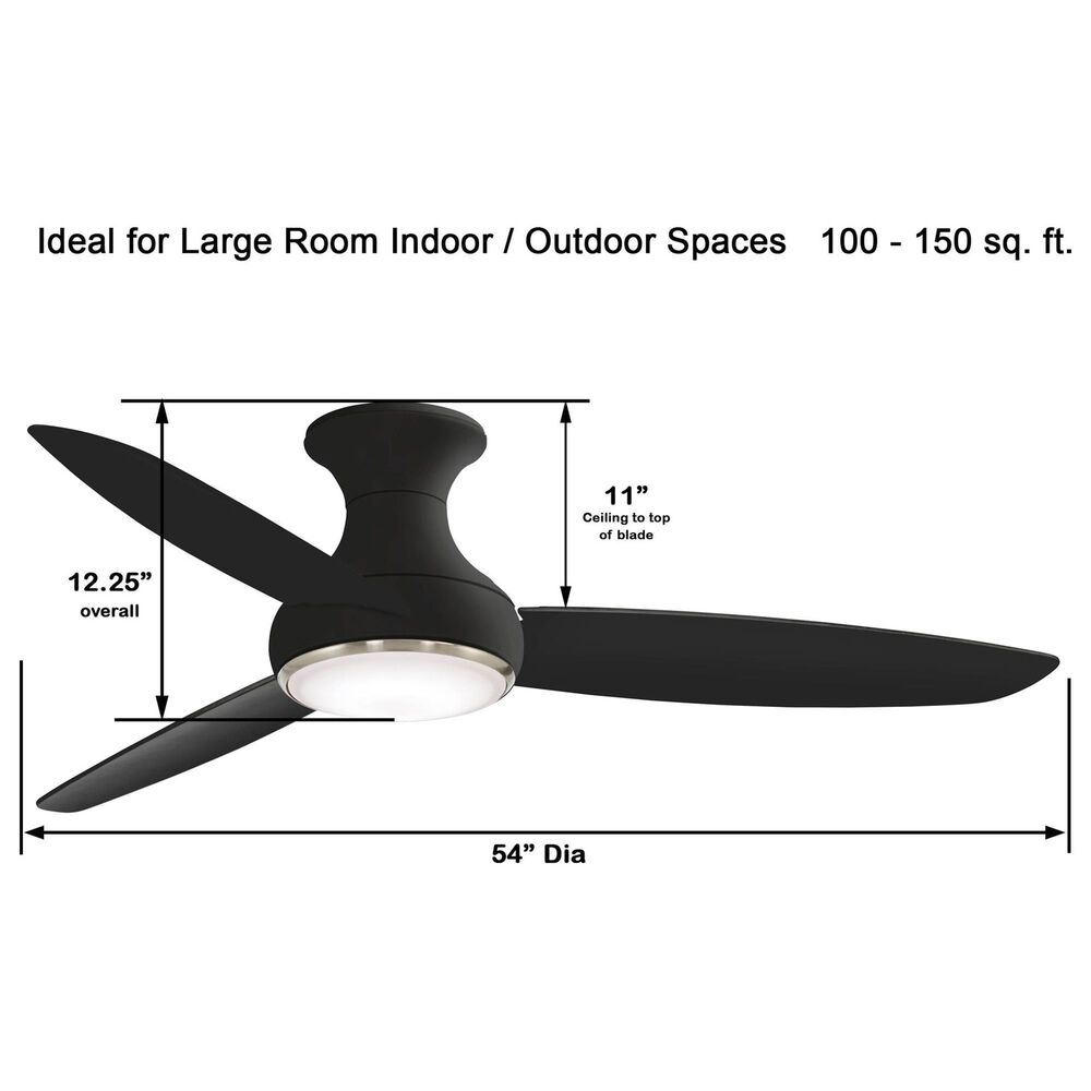 Minka-Aire Concept III 54" Ceiling Fan with LED Light in Coal, , large