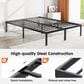 Hearth and Haven King Heavy Duty Metal Bed Frame in Black, , large