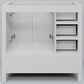 Lexora Home Jacques 36" Right Offset Single Bathroom Vanity in White with 2 cm White Carrara Marble Top and Rectangular Sink, , large