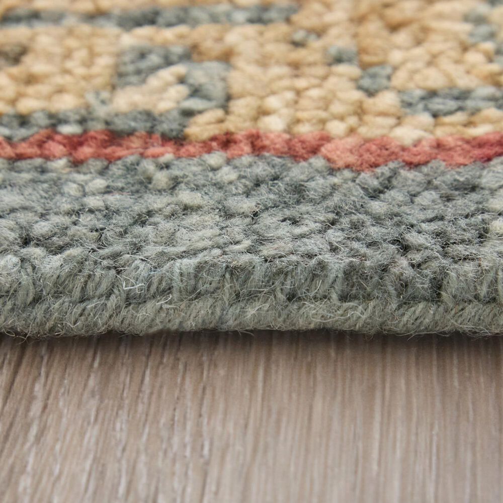 Feizy Carrington Blue and Rust 5&#39;6&quot; x 8&#39;6&quot; Area Rug, , large
