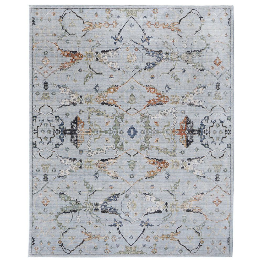 Feizy Melrose 7"10" x 10"3" Blue and Multicolor Area Rug, , large