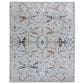Feizy Melrose 7"10" x 10"3" Blue and Multicolor Area Rug, , large
