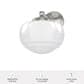 Hunter Saddle Creek 1-Light Sconce with White Shade in Brushed Nickel, , large